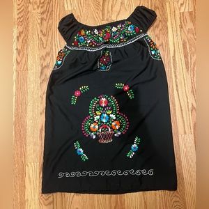 LA MORENITA EMBROIDERED WOMEN'S MEXICAN DRESS SIZE S
